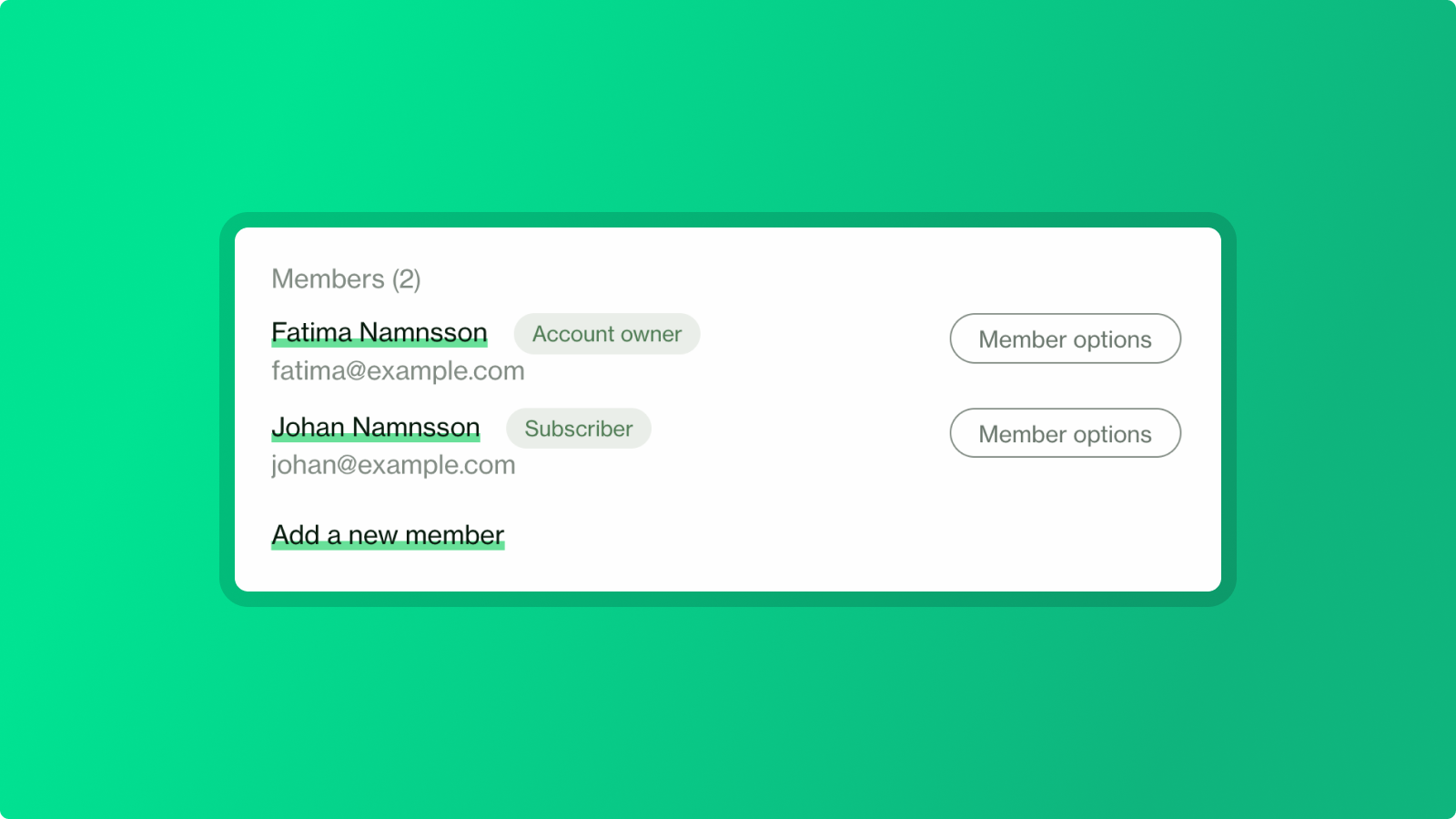 Flera användare för en prenumeration i Pliro Dashboard